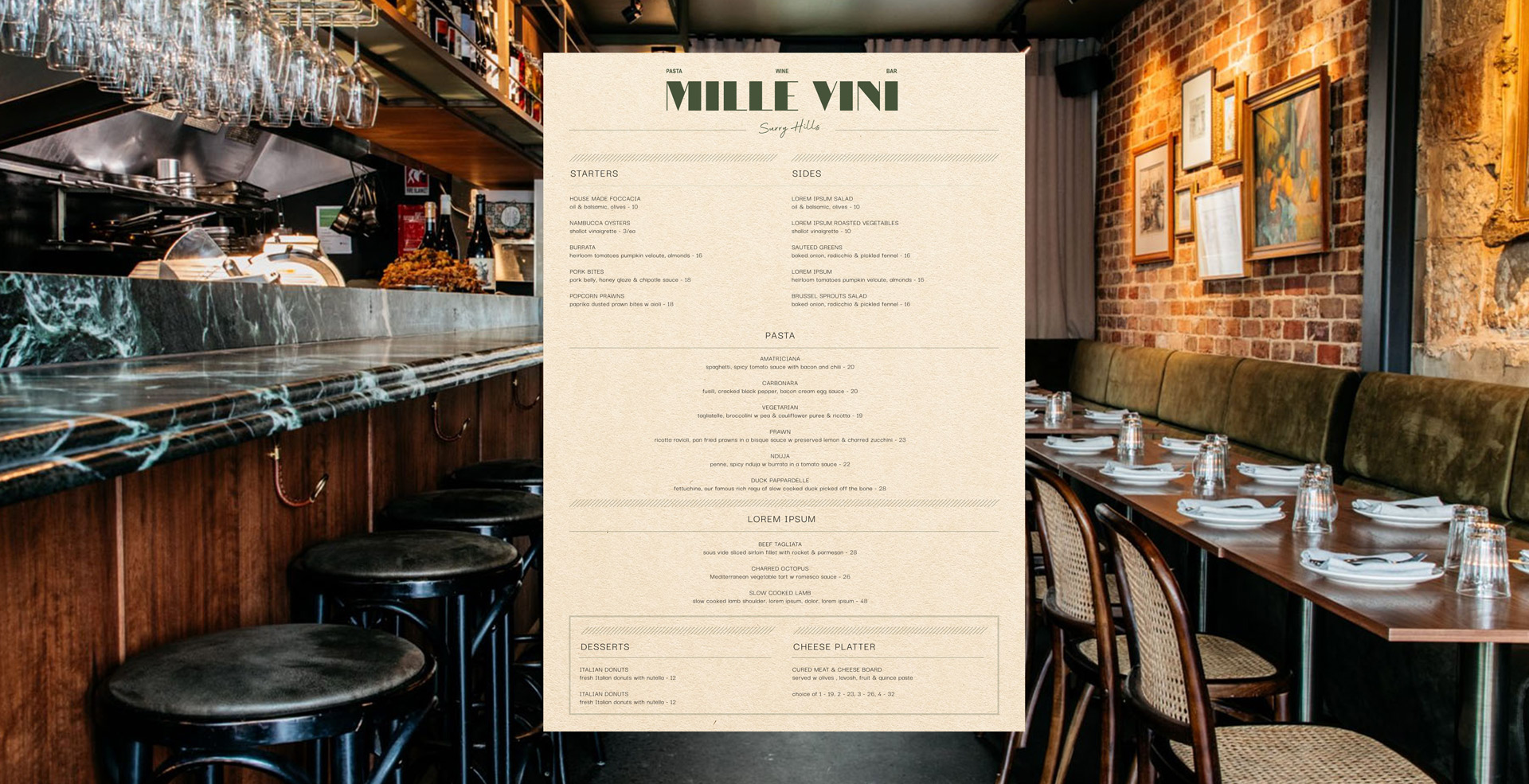 MILLEVINI_branding_menu_design